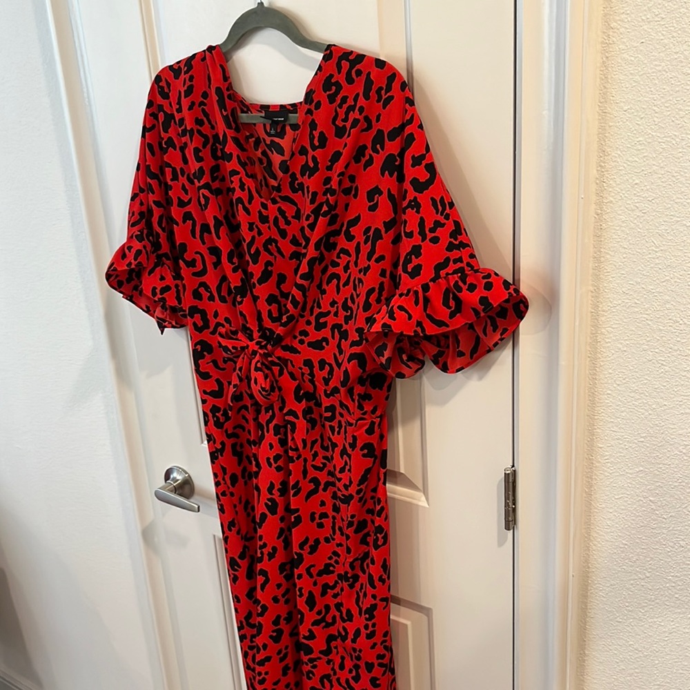 Who What Wear red leopard dress